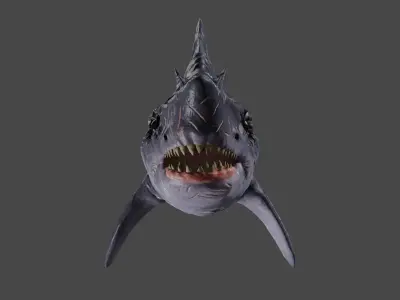 Shark game ready Low-poly 3D model