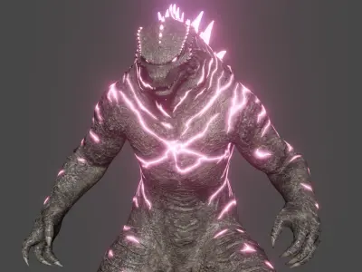 Godzilla Evolved Low-poly 3D model