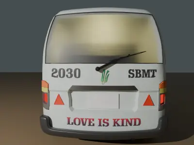 A BUS  Free low-poly 3D model