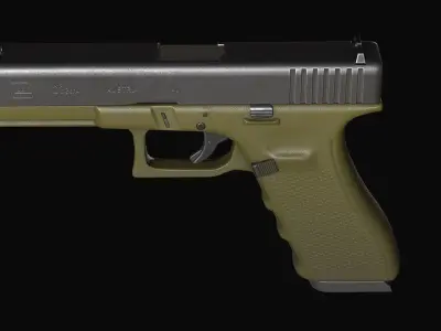 Glock 17 Low-poly 3D model 3