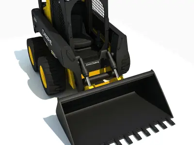Yellow Deere Skid Steer Loader 3D model