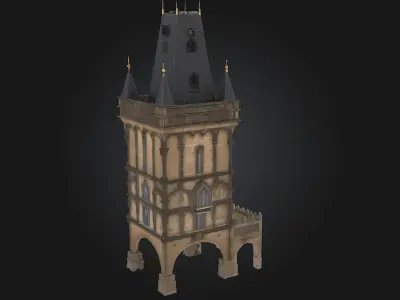 Gothic Tower Architecture  A Soaring Symbol of Dark Elegance 3D model