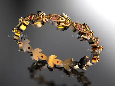 BEZEL Trefoil Band 3D print model