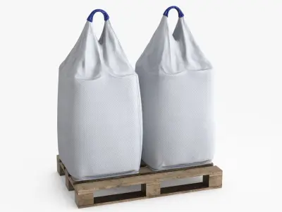 Bulk Bag Low-poly 3D model
