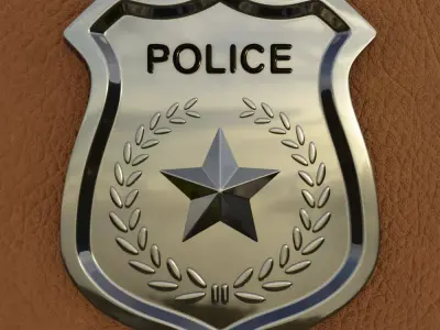Police Badge -render and 3D printing 3D model