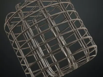 Industrial Wire Mesh Metal Weave PBR Seamless Texture