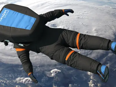 NASA Axiom Spacesuit Empty 3D model