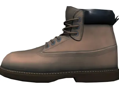 Combat Boots Low-poly 3D model