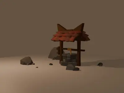 Low Poly Well 3D model