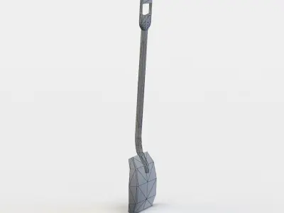 Shovel Low-poly 3D model 15