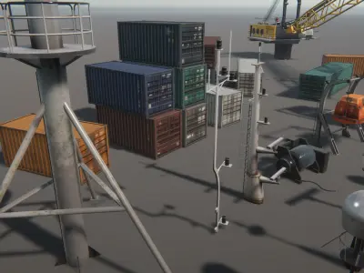 Ship Props Pack Low-poly 3D model