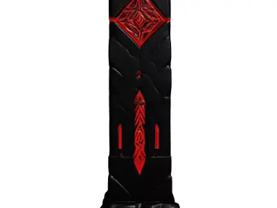 Mystic Stone Obelisk with Glow 3D model
