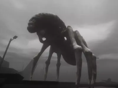 Skeletal Horror Spider Free low-poly 3D model