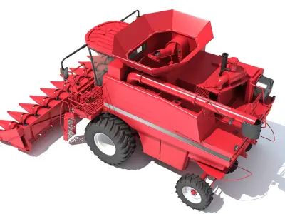 Combine harvester 3D model 24