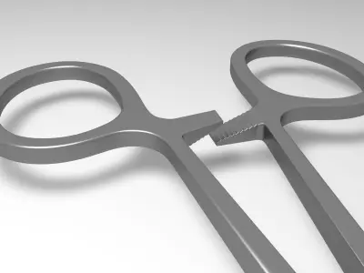 Kocher forceps - surgical instrument 3D model