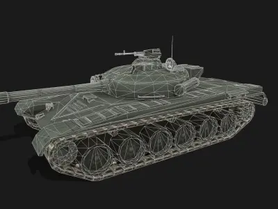 Tank T-72 Low-poly 3D model purchase