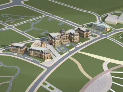 Hotel Building 3D model 91