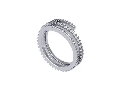 Adjustable Nail Ring For Women  3D print model buy