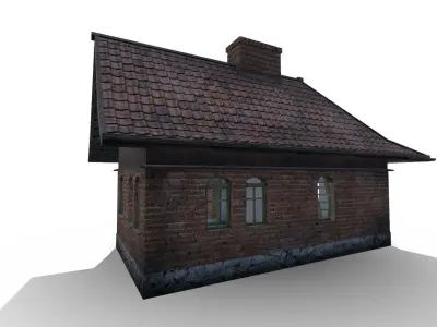 Polish Country Cottage Low-poly  Free low-poly 3D model
