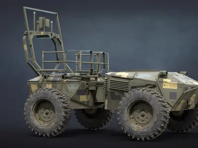 Ironclad UGV Unarmed Game Ready Low-poly 3D model