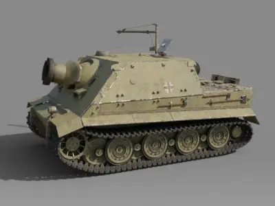 Sturmtiger tank with ammo Free 3D model