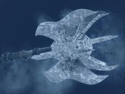 Axe ice fire 3D model