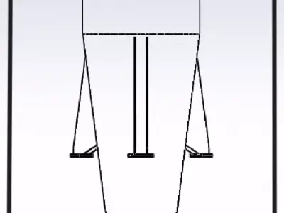 High-efficiency dust cyclone 3D model