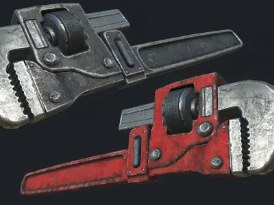 Old Wrench PBR 3D model