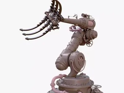 Steampunk Mechanical Claw Arm M1 3D model