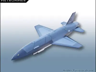 Ander Furiosa concept UAV Low-poly 3D model