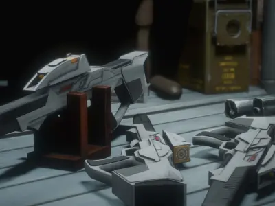Type 3 Phaser Rifle Star Trek Low-poly 3D model