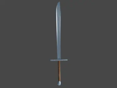 Grossmesser sword Low-poly 3D model
