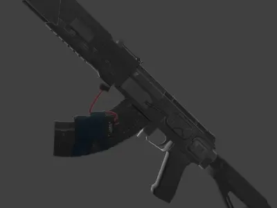futuristic ak-47 Free low-poly 3D model