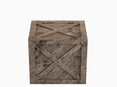 Wooden Box Crate 01 Low-poly 3D model