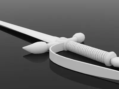 Sword Free low-poly 3D model 21