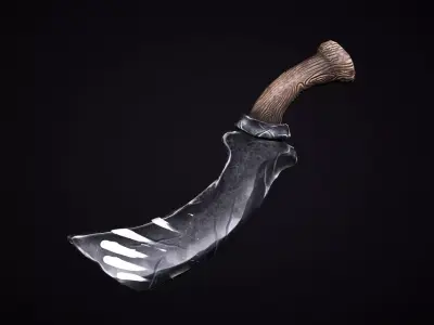 Low Poly Fantasy Sword Low-poly 3D model