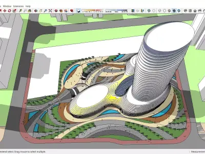 Sketchup Commercial Complex P1 3D model