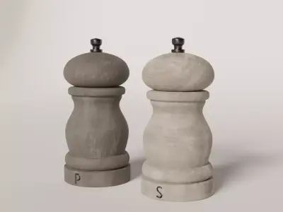 Industrial salt and pepper grinders 3D model