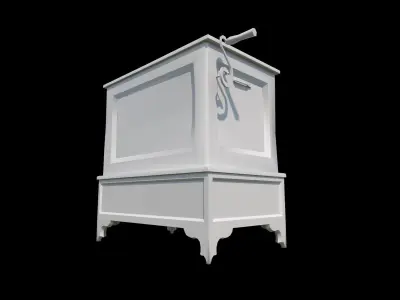 Gramophone cabinet Low-poly 3D model