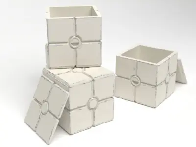 Star Wars white container crate 1-12 scale Blackseries  3D print model