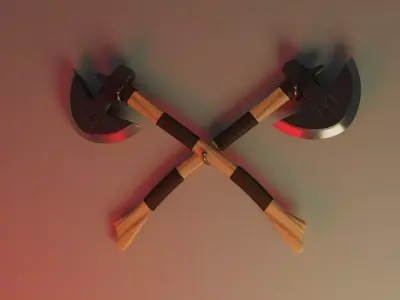 Turgut Axe Free low-poly 3D model