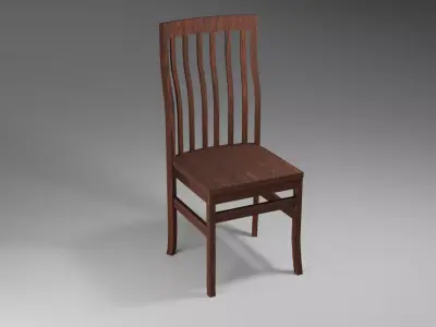 Old wooden chair Free low-poly 3D model purchase