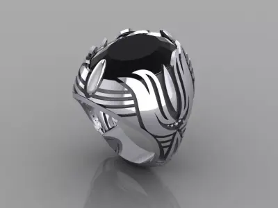 Turkish Antique-Inspired Ring  3D Printable Design 3D print model
