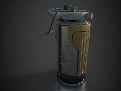 granade 3d model game ready grenade Low-poly 3D model