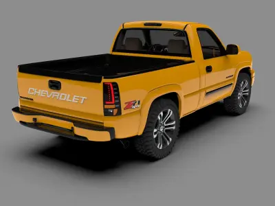 Chevrolet Silverado 2006 Single Cab 3D model