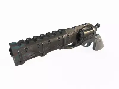 19th century magic revolver 3D model