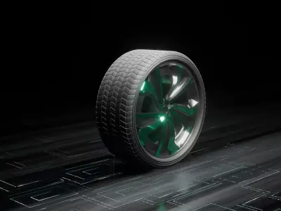 tire and wheel Free 3D model