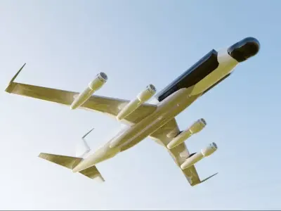 707 Phalcon Style AEW Radar Plane - Custom 1950s Jet Low-poly 3D model