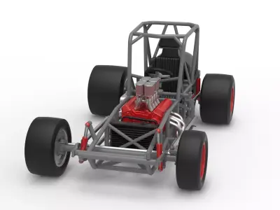 Vintage Pavement Silver Crown Car Base Scale 1 to 25 3D print model