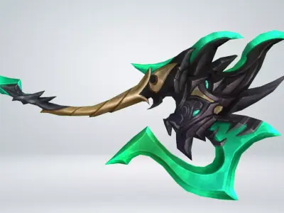 Futuristic Axe Low-poly 3D model